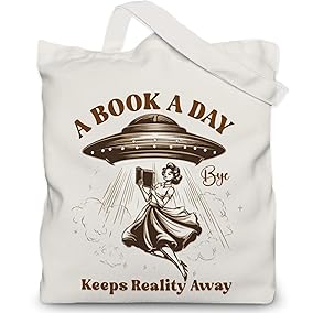 "A Book a Day Keeps Reality Away" Tote